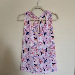 Floral sleeveless blouse